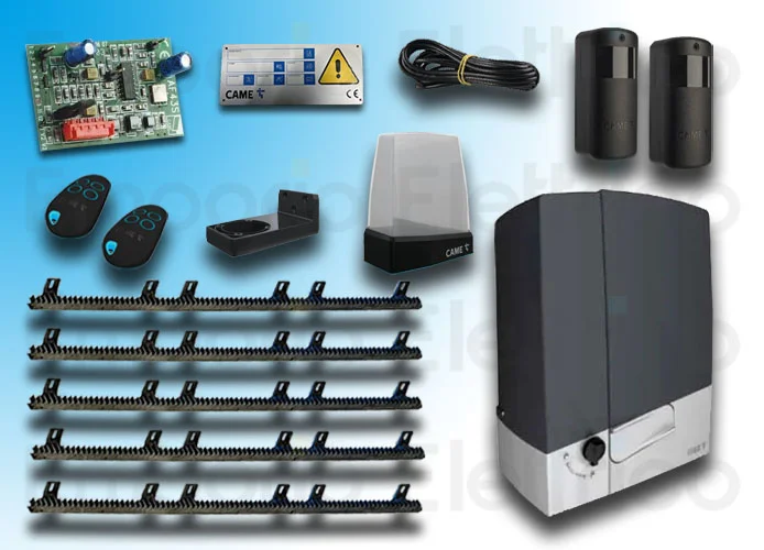 came kit automatisme bxv plus 801ms-0580+5 mt crémaillère nylon emp8k01ms-057crem5