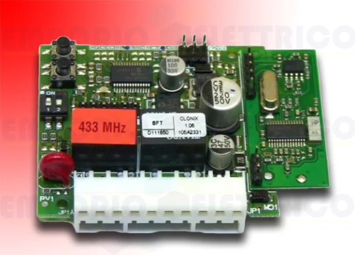 bft récepteur 2 canaux enfichable 433 mhz clonix 2 2600152 d111662