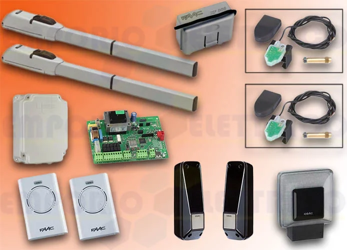 faac kit d'automatisation pour portail battant 230v longmaster sg 104155
