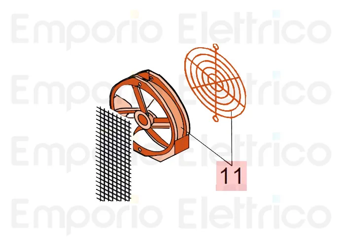 faac pièce détachée groupe ventilateur et grille 620/640 63003317