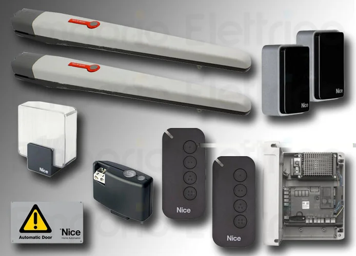 nice kit d'automatisation de portail battant 24v série toona toona4024bdkce