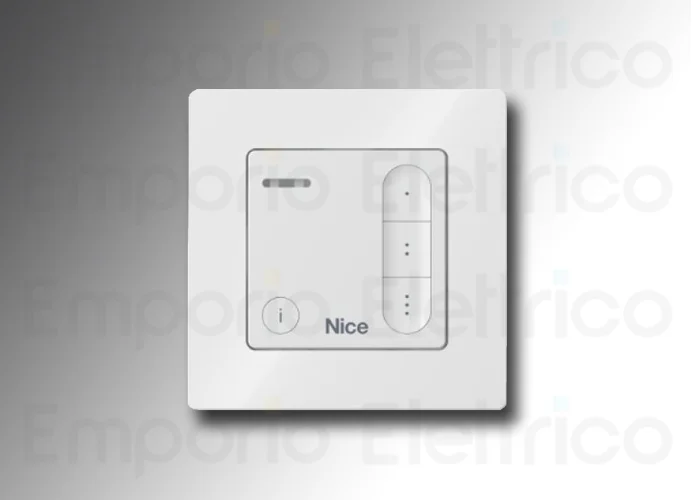 nice émetteur mural bidirectionnel, 3 canaux, blanc domi3wc