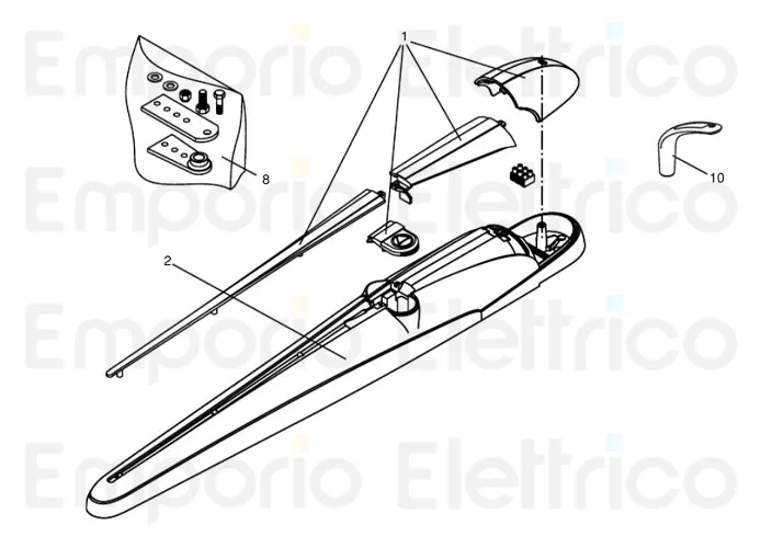 beninca ricambio leva sblocco standard per bob 9686877