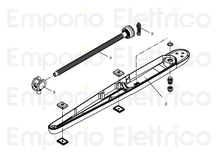 beninca ricambio vite s.f. x bob21-3024.da 3c assemblata per bob2124.dk 968803077