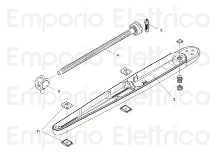 beninca ricambio supporto + chiocciola x bob.30m 230v per bob3024 9686816
