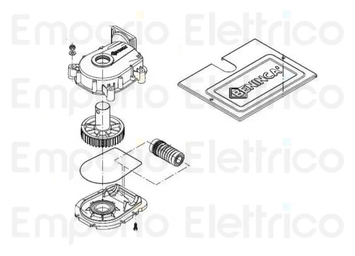 beninca ricambio albero uscita x du.it9n/14n/24n 9686322