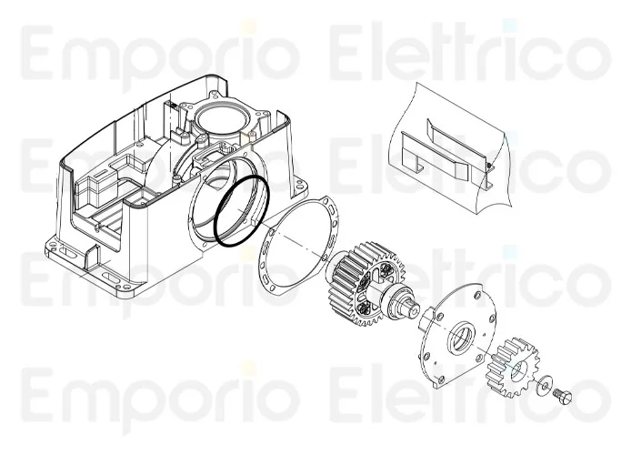 beninca ricambio flangia x bull 624/8m 9686424