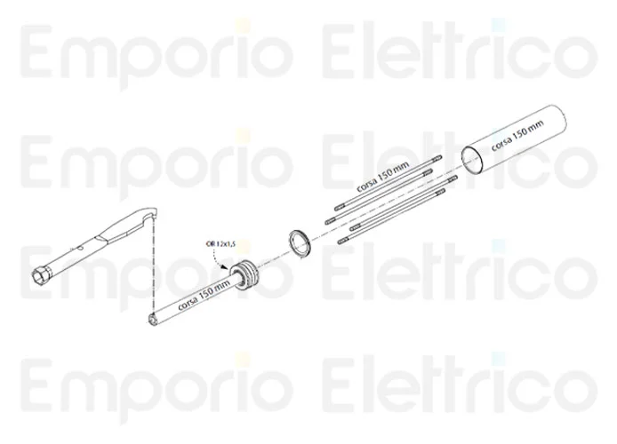 fadini ricambio camicia pistone per corsa 150 mm per hindi 880 evo 87026