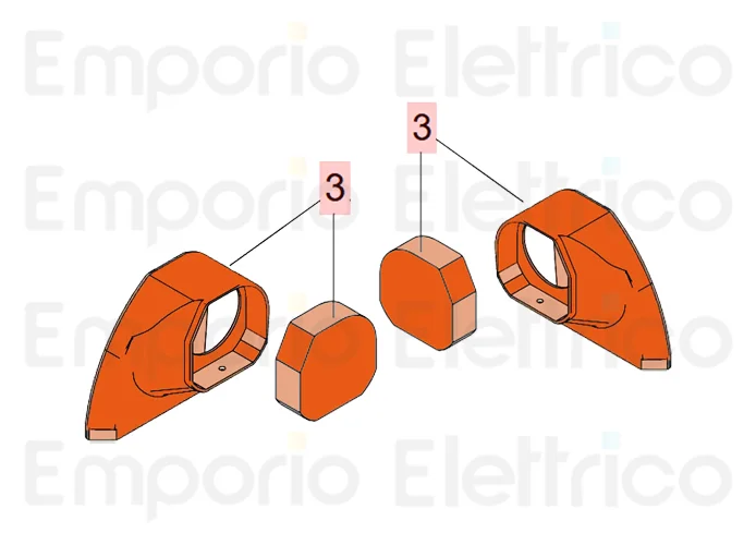 faac ricambio flange e coperchi carter 412 (dx-sx) 63003358