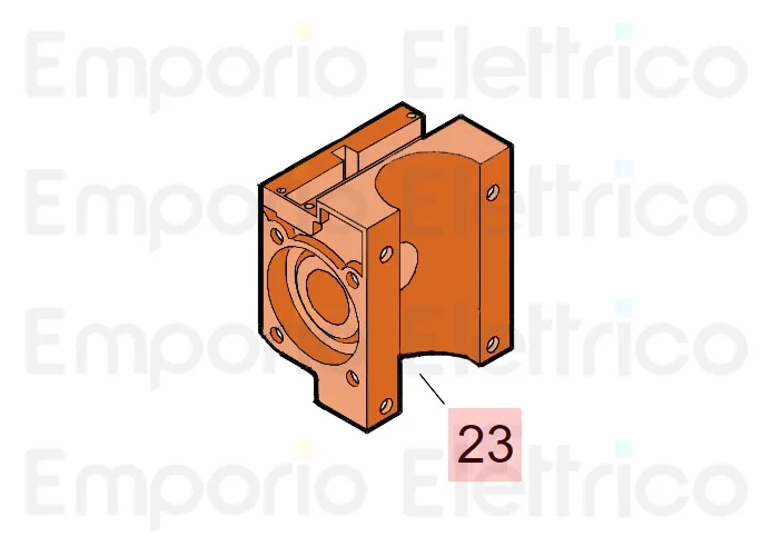 faac ricambio corpo centrale c/sblocco m.760 7160505