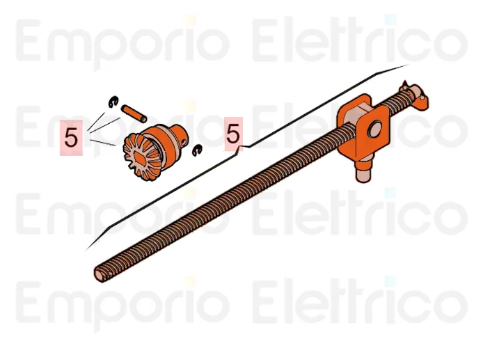 faac ricambio gruppo vite senza fine s418 63003355