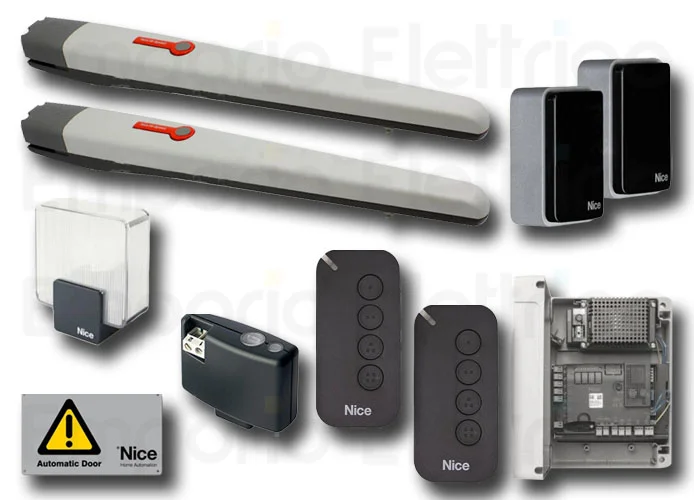 nice kit per l'automazione di cancelli a battente 24v serie toona toona4024bdkce