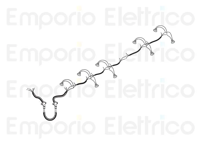 fadini Ersatzteil des elektrischen Kabels mit Anschlussstücke und Kabelverschraubung mit 9 LED-Strahlern 97349