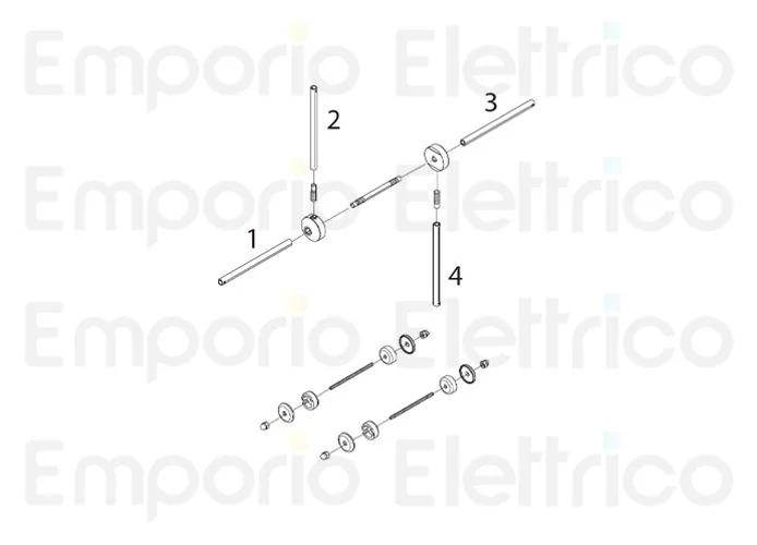 fadini Ersatzteil der Befestigungskomponenten an 4-Seil-Stangen für bayt 980 97360