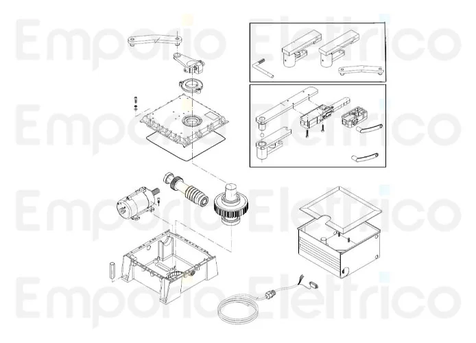 beninca Ersatzteil des Versorgungskabel Motor+Encoder für du.350 nve 9688196