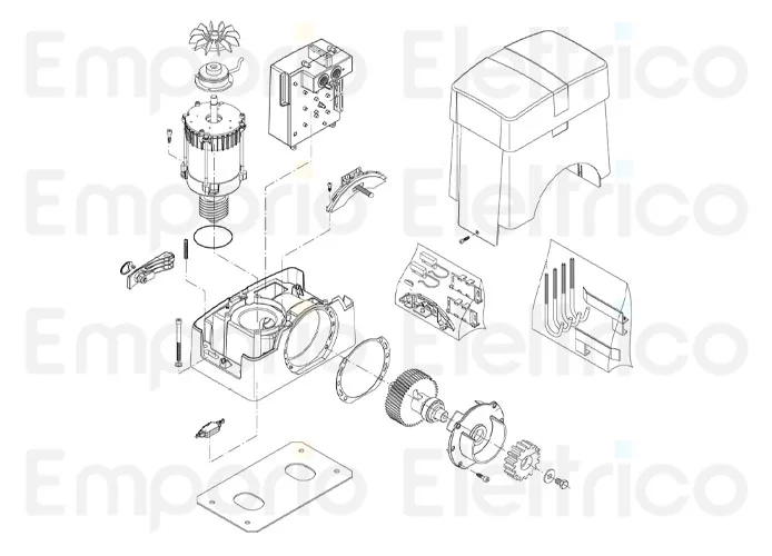 beninca Ersatzteil des Abdeckungsgehäuses für yak 25 oti 9688227