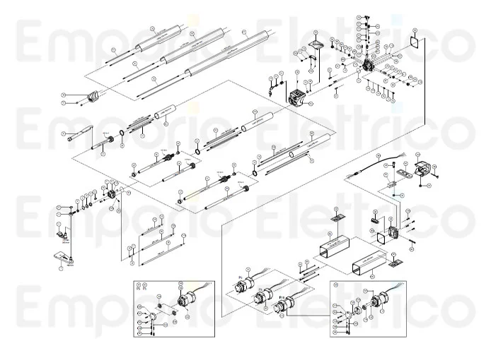fadini pièce détachée tube de sortie huile pour course 150 mm complet pour hindi 880 evo 87144