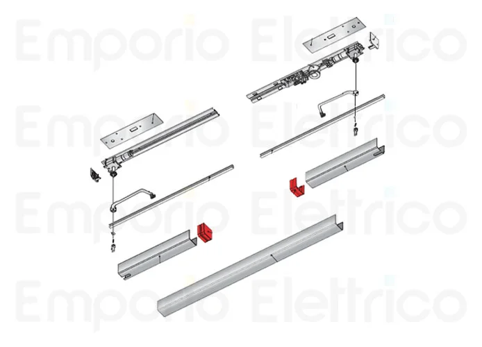 came Automation Kit für zwei Flügeltüren mit Einzelplatte voilà 24v 001uv01 uv01
