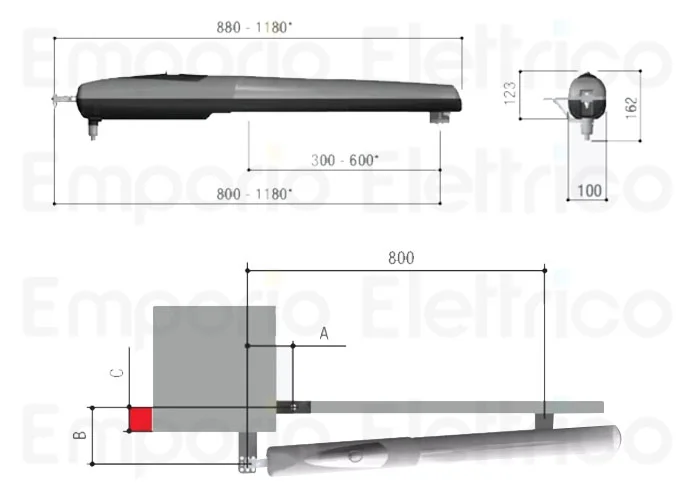 came 2 x Antrieb axo 230v 001ax302304 ax302304