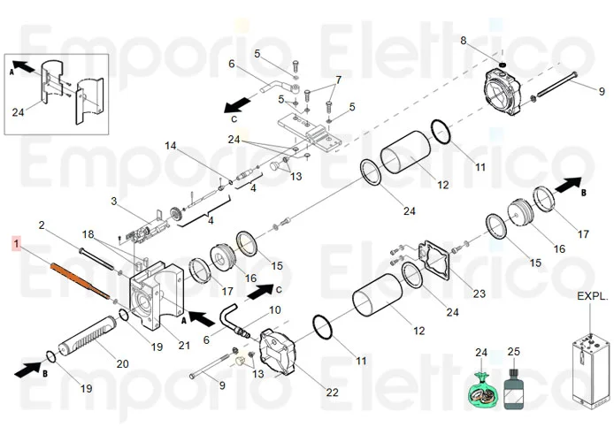 faac Ersatzteil der Schraube m8 m.760 7019345