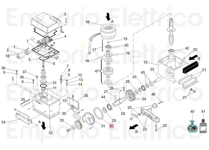 faac Ersatzteil der Dichtung für den seitlichen Flansch 746/844 7094085