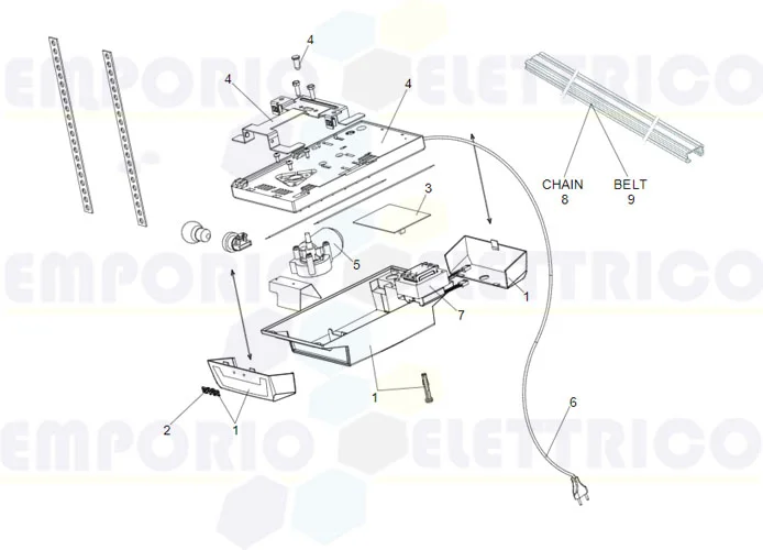 faac Seite Ersatzteile des d1000 Motors